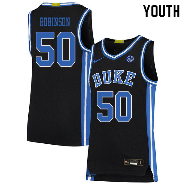 2020 Youth #50 Justin Robinson Duke Blue Devils College Basketball Jerseys Sale-Black - Click Image to Close